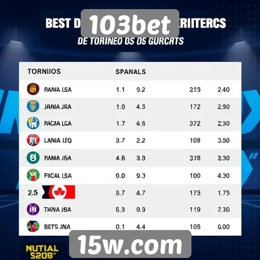 Desempenho do 103bet em torneios de eSports
